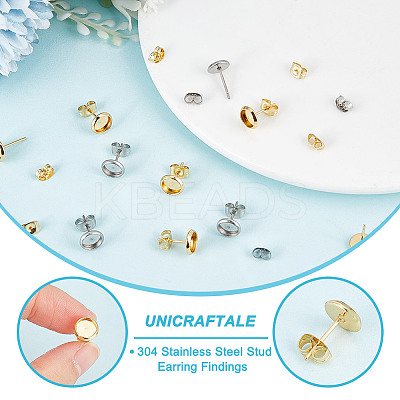 Wholesale Unicraftale 304 Stainless Steel Stud Earring Findings