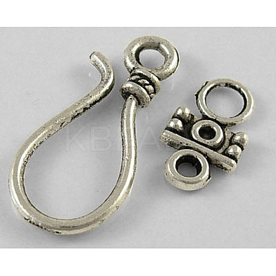 Tibetan Style Hook and Eye Clasps LF1278Y-1