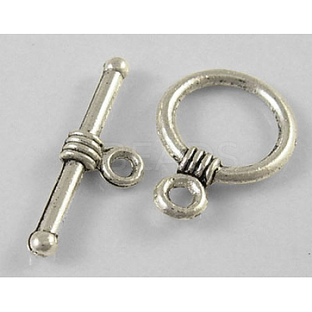 Tibetan Style Alloy Toggle Clasps LF1184Y-NF-1