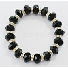 Faceted Rondelle Glass Beads Bracelet B231-27-1