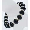 Faceted Rondelle Glass Beads Bracelet B231-27-2
