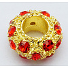 Alloy Rhinestone European Beads CPDL-H997-7-1