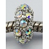 Alloy Rhinestone European Beads CPDL-H998-11-2