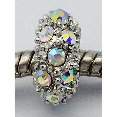 Alloy Rhinestone European Beads CPDL-H998-11-1