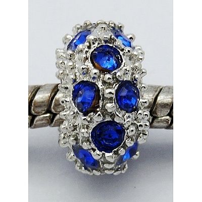 Alloy Rhinestone European Beads CPDL-H998-16-1