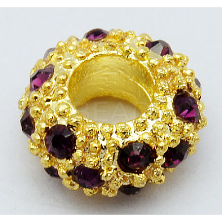 Alloy Rhinestone European Beads CPDL-H997-10-1