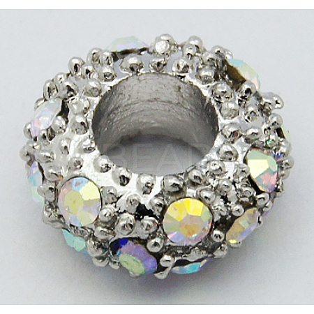 Alloy Rhinestone European Beads CPDL-H998-11-1