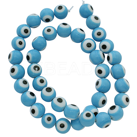 Handmade Italianate Lampwork Beads Strands D217-8mm-2-1