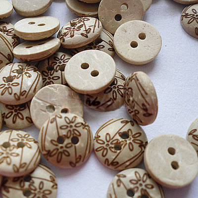 Carved 2-hole Basic Sewing Buttonr. NNA0YXC-1