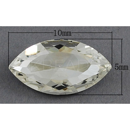 Electroplate Glass Cabochons EGLA-R342-1