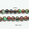 Synthetic Gold Clinquant Stone Beads Strands G-G026-R-6mm-2-1