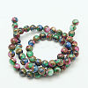Synthetic Gold Clinquant Stone Beads Strands G-G026-R-6mm-2-2