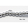 PVD Vacuum Plating Non-Magnetic Synthetic Hematite Beads Strands G-Q535-1-1