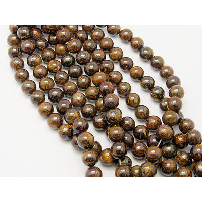 Natural Bronzite Beads Strands G-Q605-26-1