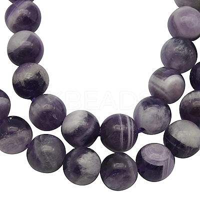 Natural Amethyst Beads Strands G-SR10MM-1-2-1