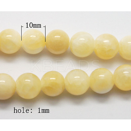 Natural Yellow Jade Beads G-Q278-1-1