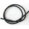 Grade A Round Frosted Dyed & Heated Black Agate G447-1-1