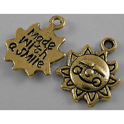 Tibetan Style Alloy Antique Golden Pendants GLF0829Y-NF-1