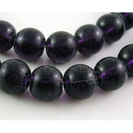 Glass Beads Strands GR10mm07Y-1