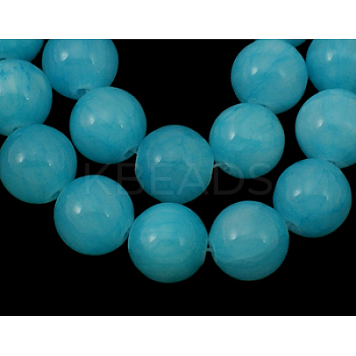 Natural Yellow Jade Beads Strands JBR6mm-5-1