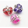 Brass Prayer Box Pendants KK-Q198-M-1