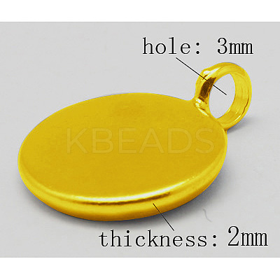 Brass Pendant Cabochon Settings KK-H280-G-NF-1
