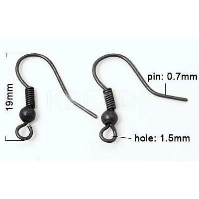 Brass Earring Hooks KK-Q361-B-1