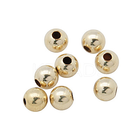 Yellow Gold Filled Beads KK-Q137-1-1