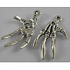 Tibetan Style Alloy Skeleton Hand Pendants for Halloween LF1287Y-NF-1