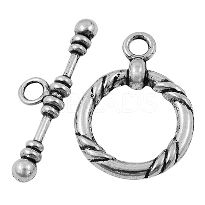 Tibetan Style Toggle Clasps LF10259Y-1