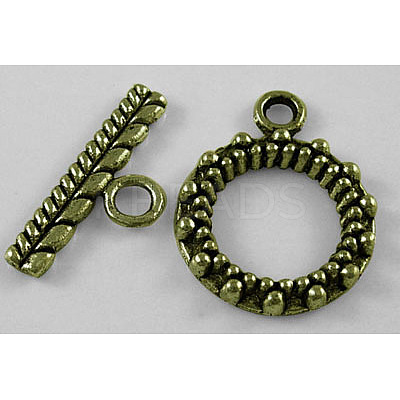 Tibetan Style Alloy Toggle Clasps MLF1061Y-NF-1