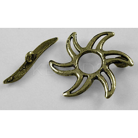 Tibetan Style Alloy Toggle Clasps MLF5115Y-1
