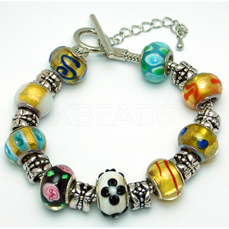Valentine Gifts for Her Ideas European Style Lampwork Bracelet PJB151-1