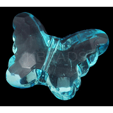 Transparent Acrylic Beads PL405Y-14-1