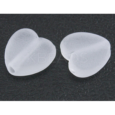 Frosted Transparent Acrylic Beads PL572-1