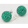 Gifts for Her Valentines Day 925 Sterling Silver Austrian Crystal Rhinestone Ball Stud Earrings for Girl Q286H041-1