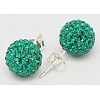 Sexy Valentines Day Gifts for Her 925 Sterling Silver Austrian Crystal Rhinestone Ball Stud Earrings Q286J041-1
