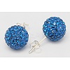 Sexy Valentines Day Gifts for Her 925 Sterling Silver Austrian Crystal Rhinestone Ball Stud Earrings Q286J131-1