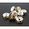 Brass Grade A Rhinestone Spacer Beads RB-A004-10-1
