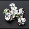 Brass Grade A Rhinestone Spacer Beads RB-A004-9-1