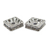 Brass Rhinestone Spacer Beads RB-A013-6x6-01P-1