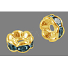 Brass Rhinestone Spacer Beads RB-A014-L6mm-03G-NF-1