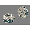 Brass Rhinestone Spacer Beads RB-A014-L8mm-03S-NF-1
