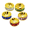 Brass Rhinestone Spacer Beads RB-A014-Z7mm-G-1