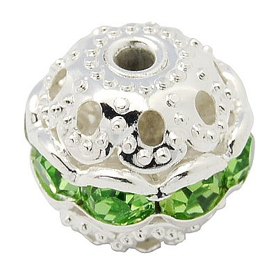 Brass Rhinestone Beads RB-A011-8mm-07S-1