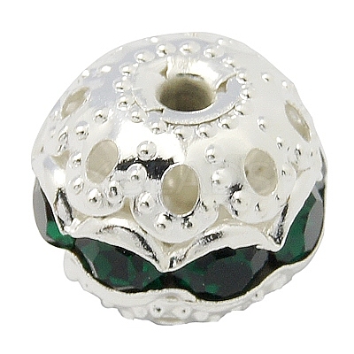 Brass Rhinestone Beads RB-A011-8mm-08S-1