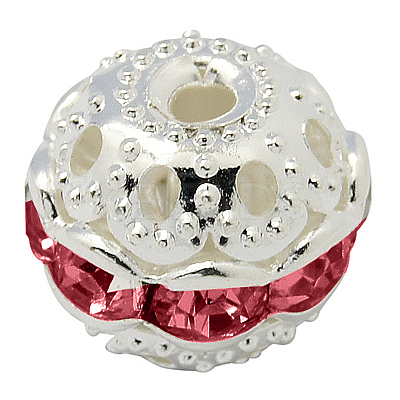 Brass Rhinestone Beads RB-A011-8mm-27S-1