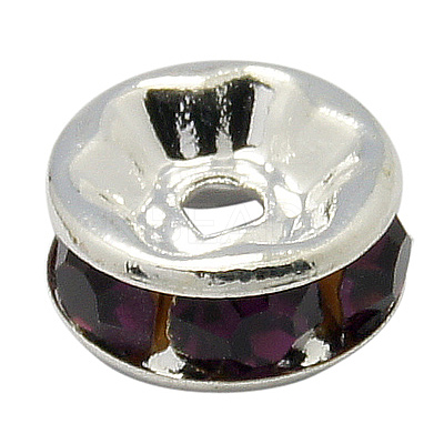 Brass Rhinestone Spacer Beads RB-A014-Z10mm-11S-1
