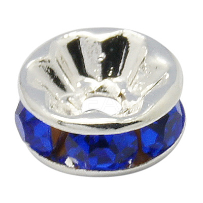 Brass Grade A Rhinestone Spacer Beads RB-A014-Z7mm-05S-1