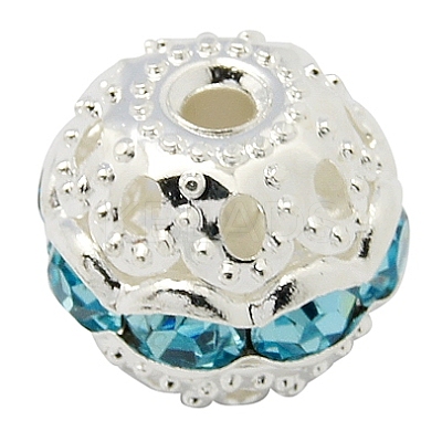 Brass Rhinestone Beads RB-H041-15-1
